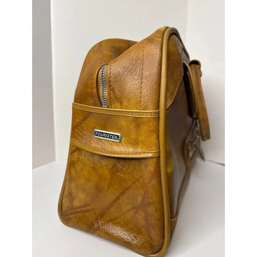 Vintage American Tourister Brown Structured Briefcase Satchel Bag